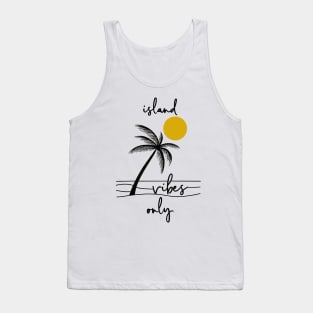 Island Vibes Only - Tropical Palm and Sun Tank Top